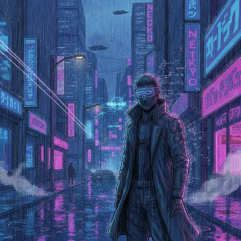 赛博朋克霓虹手绘风格转绘