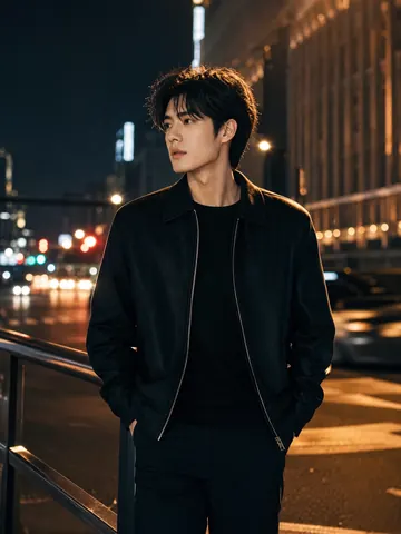 男装夜景带货短片